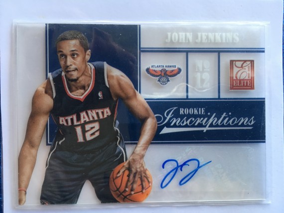 John Jenkins Atlanta Hawks 2012-13 Panini  Elite Rookie Inscriptions Autograph