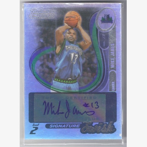 2006-07 Topps Trademark Moves Swish Autographs Rainbow #SSW6 Mike James 13/35 - JERSEY NUMBERED!! GIMKO 1/1