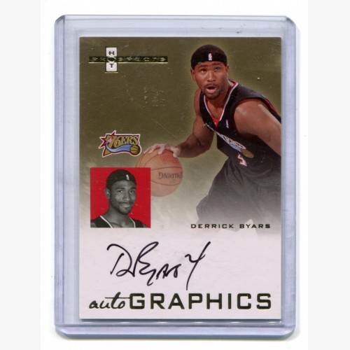 2007-08 Fleer Hot Prospects Autographics #DB Derrick Byars - Philadelphia 76ers