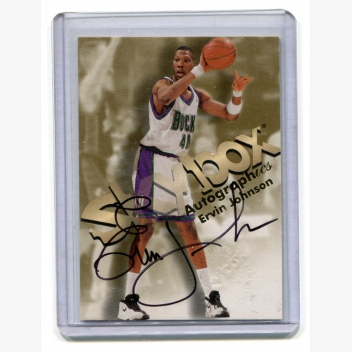 1998-99 SkyBox Premium Autographics #64 Ervin Johnson - Milwaukee Bucks