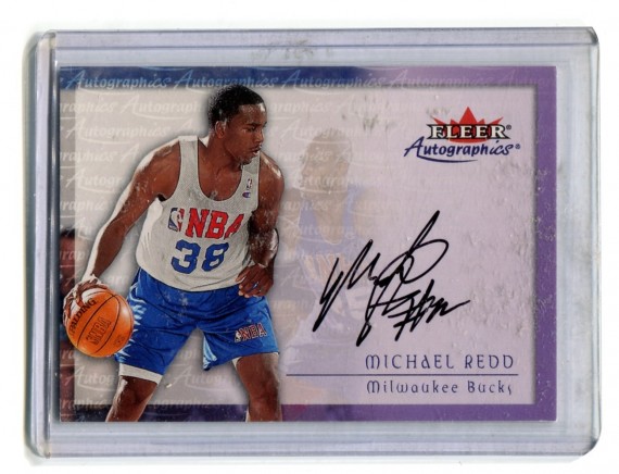 2000-01 Fleer Authority Autographics SSD #37 Michael Redd - Milwaukee Bucks