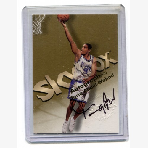 1998-99 SkyBox Premium Autographics #1 Tariq Abdul-Wahad - Sacramento Kings
