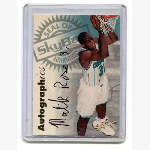 1997-98 SkyBox Premium Autographics #93 Malik Rose - Charlotte Hornets
