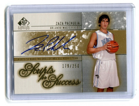 2003-04 SP Signature Edition Scripts for Success #ZA Zaza Pachulia 179/250 - Orlando Magic