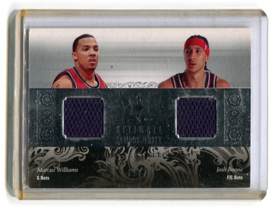 2006-07 Ultimate Collection Combos Jerseys Dual #WB Marcus Williams / Josh Boone #/75 - New Jersey Nets
