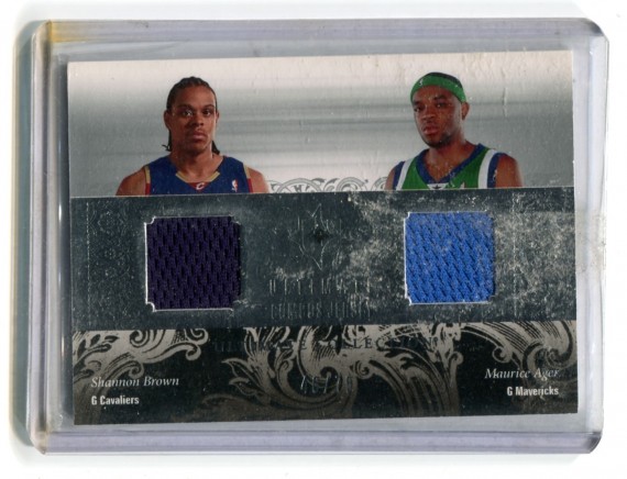 2006-07 Ultimate Collection Combos Jerseys Dual #AB Shannon Brown / Maurice Ager #/75 - Cleveland Cavaliers / Dallas Mavericks