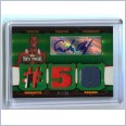 2006-07 Topps Triple Threads Relics Autographs Emerald #49 Emeka Okafor #50  13/18 SICK PATCH - Charlotte Bobcats