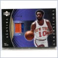 2006-07 Upper Deck Trilogy Generations Past Patches #PMWF Walt Frazier 10/50 2CLR JERSEY NUMBERED!! - New York Knicks