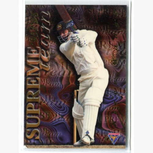1995-96 Futera Cricket Supreme Team ST6 Steve Waugh #d/7000 - Australia