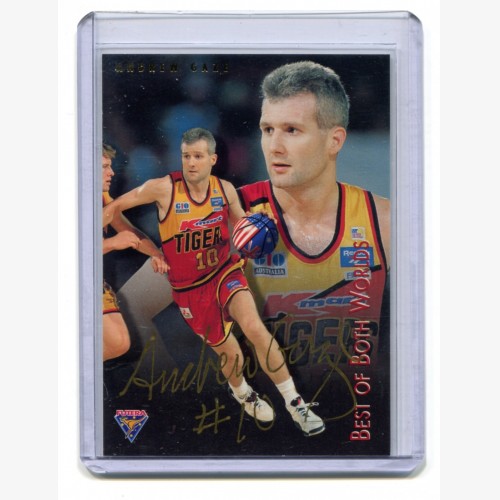 1994 Futera NBL Series 2 Best of Both Worlds BW3 Andrew Gaze AUTHENTIC AUTOGRAPH 0031/1000 (Redemption and Certificate cards included)