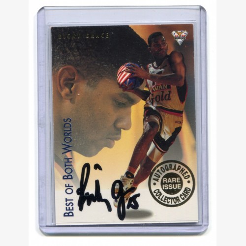 1994 Futera NBL Series 1 Best of Both Worlds BW1 Ricky Grace AUTOGRAPH COLLECTOR CARD 0047/1000 (Redemption and Certificate cards included)