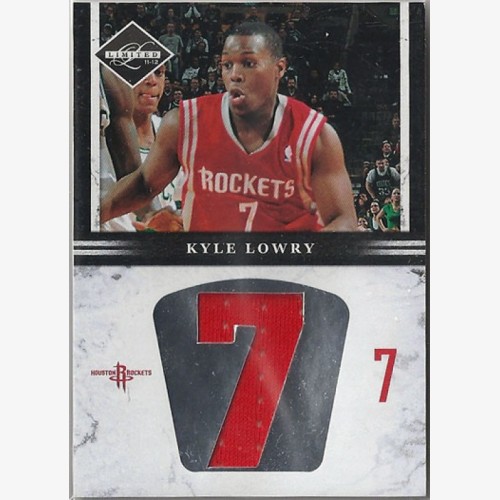 2011-12 Panini Limited Kyle Lowry jumbo jersey number ~ JERSEY NUMBER ~ Houston Rockets