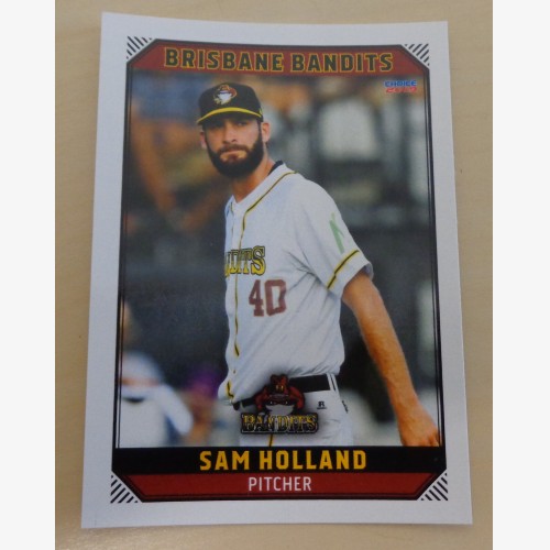 Sam Holland #1 - 2018/19 Australian Baseball League (ABL) trading card - Brisbane Bandits