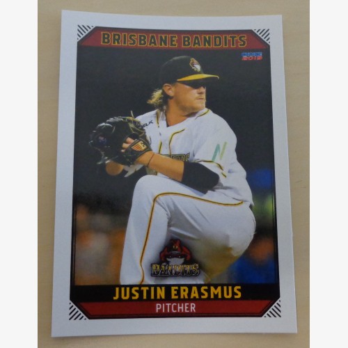 Justin Erasmus #7 - 2018/19 Australian Baseball League (ABL) trading card - Brisbane Bandits