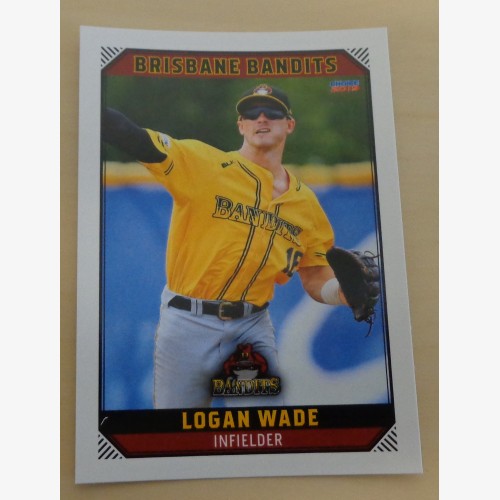 Logan Wade #8 - 2018/19 Australian Baseball League (ABL) trading card - Brisbane Bandits