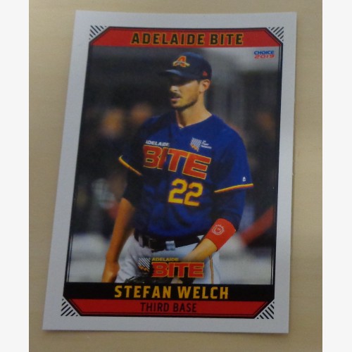 Stefan Welch #22 - 2018/19 Australian Baseball League (ABL) trading card - Adelaide Bite