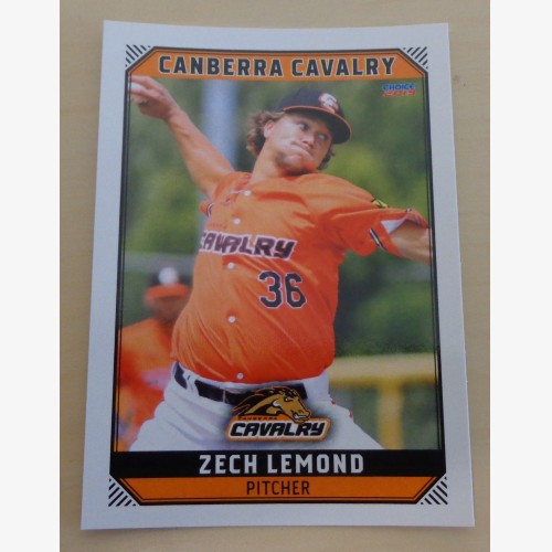 Zech Lemond #33 - 2018/19 Australian Baseball League (ABL) trading card - Adelaide Bite