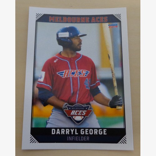 Darryl George #38 - 2018/19 Australian Baseball League (ABL) trading card - Melbourne Aces