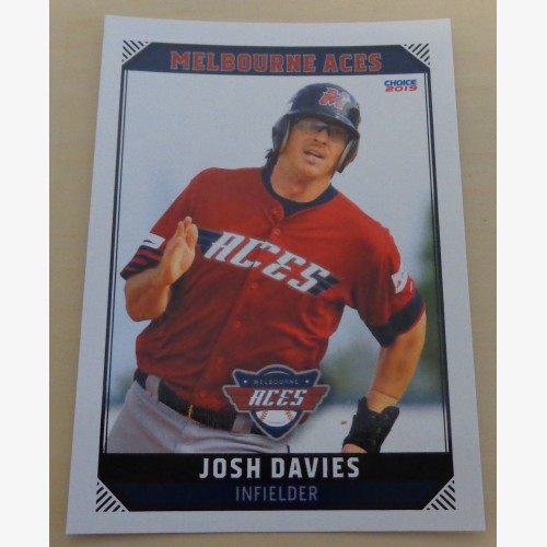 Josh Davies #36 - 2018/19 Australian Baseball League (ABL) trading card - Melbourne Aces