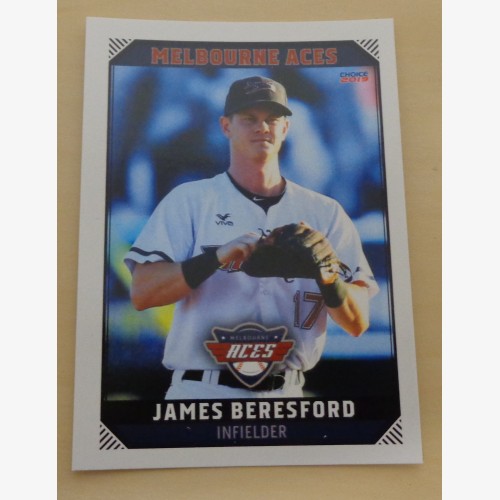 James Beresford #40 - 2018/19 Australian Baseball League (ABL) trading card - Melbourne Aces