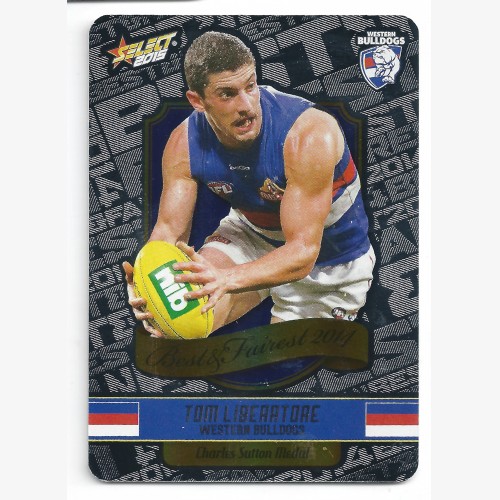2015 AFL Select Champions Best & Fairest Tom Liberatore Western Bulldogs BF18
