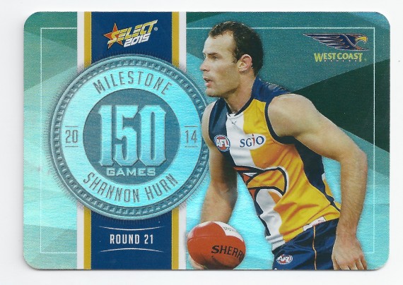 2015 AFL Select Champions Shannon Hurn MG90 West Coast Eagles