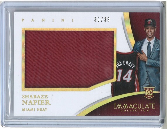2014-15 PANINI IMMACULATE COLLECTION  - CAP JERSEY #PC-SN - SHABAZZ NAPIER /38