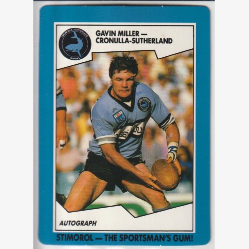 1989 NRL STIMOROL/SCANLENS #24 GAVIN MILLER 🔥🌟💎🏉 EX+ Condition 👀 Rugby League💨