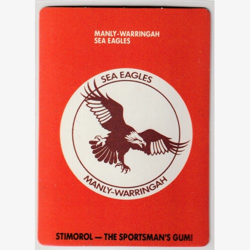 1989 NRL STIMOROL/SCANLENS #41 MANLY-WARRINGAH SEA EAGLES 🔥🌟💎🏉 EX+ Condition 👀 Rugby League💨