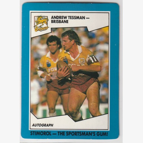 1989 NRL STIMOROL/SCANLENS #64 ANDREW TESSMAN 🔥🌟💎🏉 EX+ Condition 👀 Rugby League💨