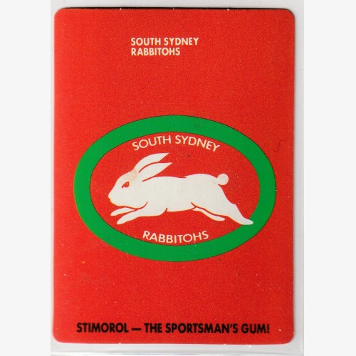 1989 NRL STIMOROL/SCANLENS #71 SOUTH SYDNEY RABBITOHS 🔥🌟💎🏉 EX+ Condition 👀 Rugby League💨
