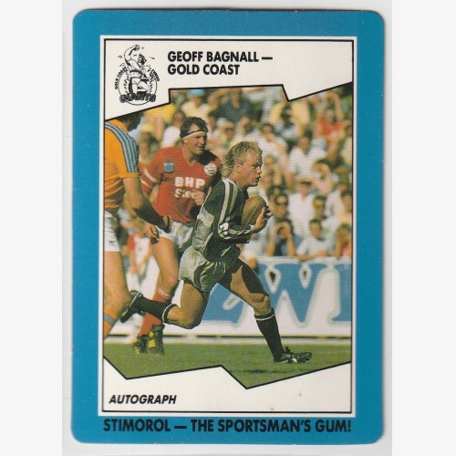 1989 NRL STIMOROL/SCANLENS #140 GEOFF BAGNALL 🔥🌟💎🏉 EXCELLENT Condition 👀 Rugby League💨