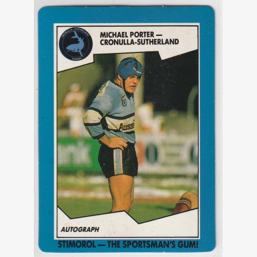 1989 NRL STIMOROL/SCANLENS #31 MICHAEL PORTER 🔥🌟💎🏉 EXCELLENT Condition 👀 Rugby League💨