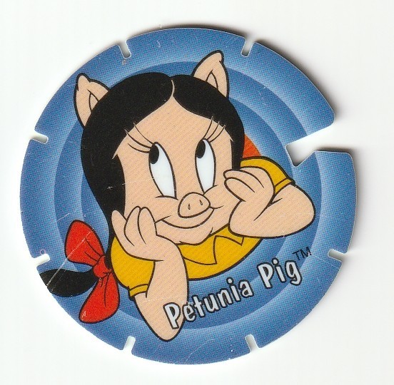 1995 LOONEY TUNES TECHNO TAZO  #114 PETUNIA PIG  🟢 FRITO LAY 🔴 WARNER BROS. 🟢