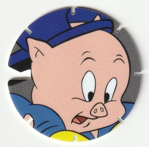 1995 LOONEY TUNES TECHNO TAZO  #126 PORKY PIG  🟢 FRITO LAY 🔴 WARNER BROS. 🟢