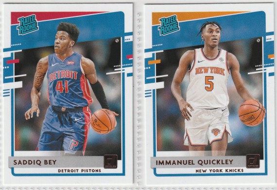 2020-21 PANINI - DONRUSS BASKETBALL - No. 213 IMMANUEL QUICKLEY - RATED ROOKIE 🏀🟡 NBA 🟡🏀