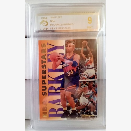 1993-94 FLEER NBA - 2/20 CHARLES BARKLEY SUPERSTAR CGA 9 MINT 🔥🏀🔥