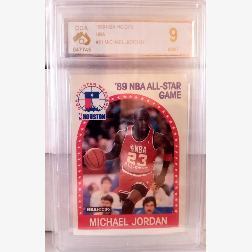 1989-90 HOOPS NBA - 21 MICHAEL JORDAN  CGA 9 MINT 🔥🏀  ALL STAR 🏀🔥