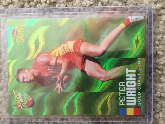 2020 AFL Select Prestige Peter Wright Green Parallel Card 031/60