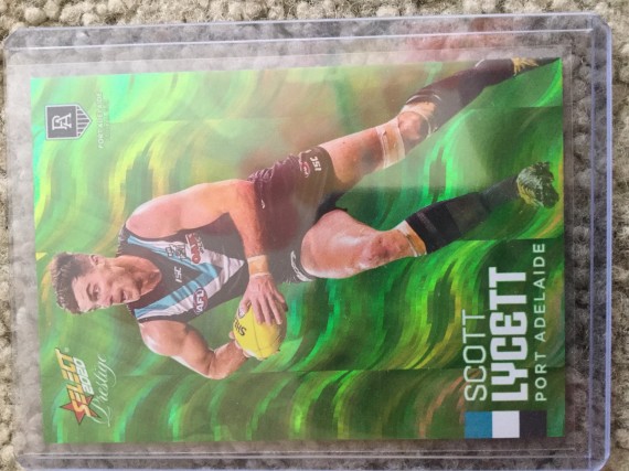 2020 AFL Select Prestige Scott Lycett Green Parallel Card 028/60