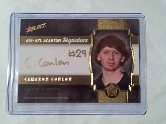 2013 Select AFL Future Force - Cameron Conlon Gold Draft Signature Card Low No. 6/40