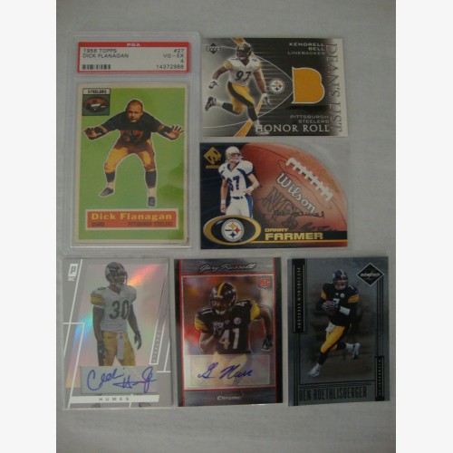 Pittsburgh Steelers 19 cards - Graded/Auto/Jersey/RC/#’d – Roethlisberger +