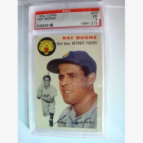 1954 Topps #77 – Ray Boone – PSA 5 – BV $25