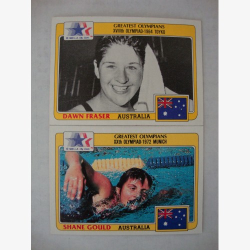 1983 Topps Greatest Olympians - Dawn Fraser + Shane Gould