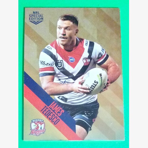 2021 NRL best & less gold card GP14 James Tedesco roosters