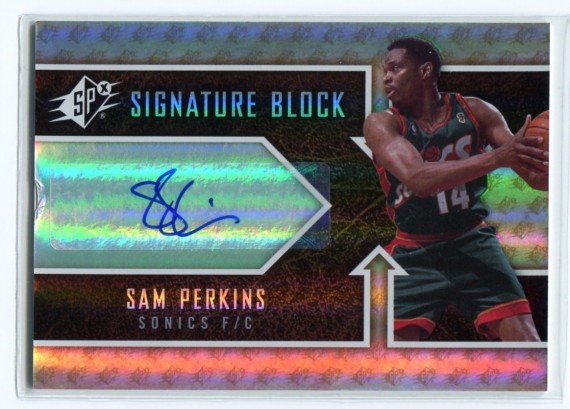 2008-09 SPx Signature Block #SBSP Sam Perkins