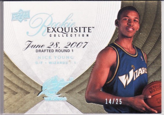 2007-08 Nick Young Exquisite Collection Gold RC 14/25