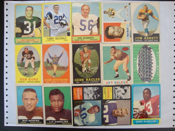 NFL 45 card vintage 1957-73 – HOF Jim Taylor, Schmidt, McDonald