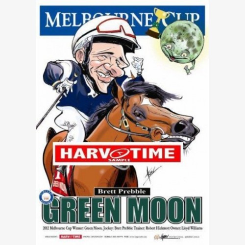 2012 Melbourne Cup Winner - Green Moon (Harv Time Poster)
