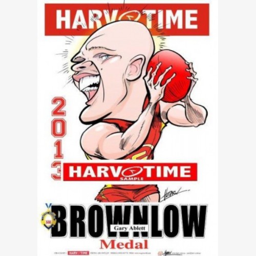 2013 Brownlow Medal - Gary Ablett Suns (Harv Time Poster)